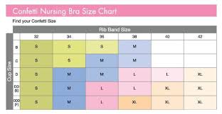 Bravado Confetti Nursing Bra Size Chart