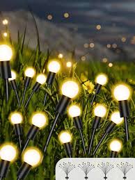 4pcs Solar Powered Garden Lights With