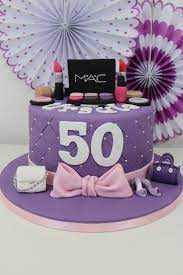 birthday cake with mac makeup and