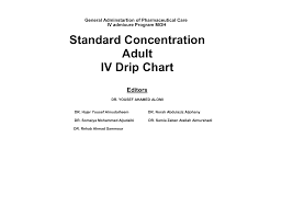Standard Concentration Adult Iv Drip Chart Manualzz Com