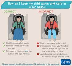 car safety seats and puffy coats