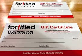 gift certificates fortified fitness