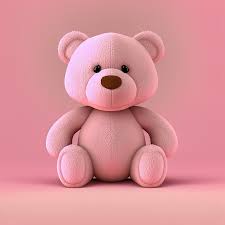 soft teddy bear toy isolated on pink
