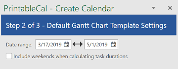 Printablecal Gantt Chart Template