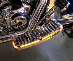 led lighted motorcycle floor board turn