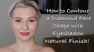 how to contour a diamond shaped face