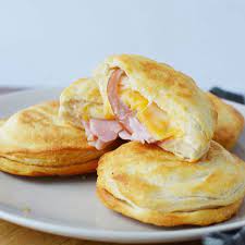 air fryer ham and cheese biscuit
