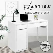 From rustic wood to glossy white, there s a desk for every style, purpose and project. Artiss Computer Desk Office Desk Study Table Home Metal Storage Cabinet White Ebay
