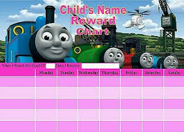 Personalised Thomas The Tank Reward Chart Potty Training