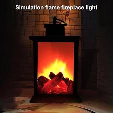 Charming Led Flame Fireplace Table Lamp