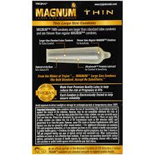Trojan Magnum Thin Large Size Lubricated Condoms 12 Count