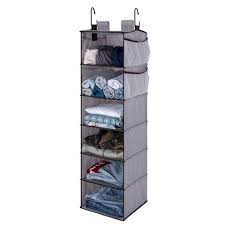 Check spelling or type a new query. Storageworks 6 Shelf Polyester Hanging Closet Organizer With Side Pockets Gray Target