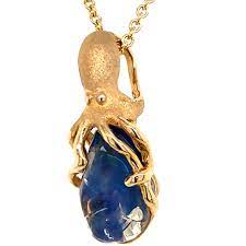 denny wong octopus black opal pendant