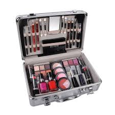 professional makeup kit in a metal case