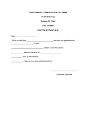 Doctors Note For Work Template Download Create Fill And