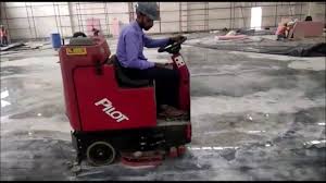 cleaning cement floor