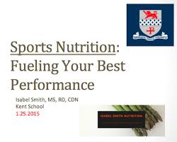sports nutrition presentation for high