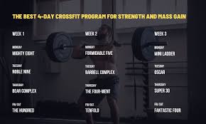 4 day crossfit program for strength