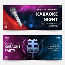 Karaoke Party Invitation Flyer Template Karaoke Tickets Dark