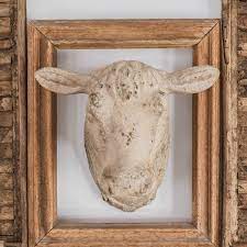 Decorative Weathered Cow Head Wall