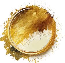 golden glitter paint splash isolated