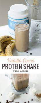 vanilla protein cocoa coffee shake