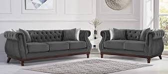 harrow chesterfield dark grey velvet 2