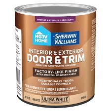 home by sherwin williams semi gloss ultra white acrylic interior exterior door and trim paint 1 quart dt4664335 14
