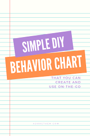 A Simple Diy Behavior Chart That You Can Create And Use On