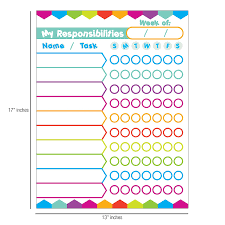Details About Wet Dry Erase Laminated Magnetic Chore Responsibility Chart Planner Organizer