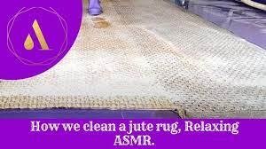 cleaning a jute rug relaxing asmr