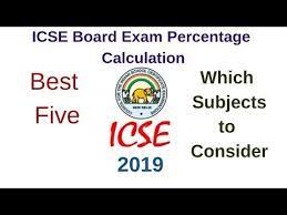 icse board exam percene calculation