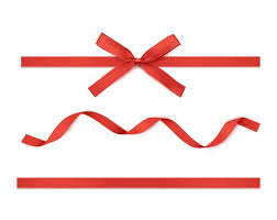red ribbon and bow isolated vector