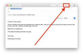 how to format emails on mail for mac