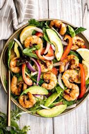 grilled shrimp salad ahead of thyme