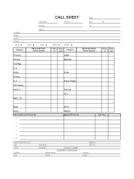 Call Sheet Template 3 Free Templates In Pdf Word Excel
