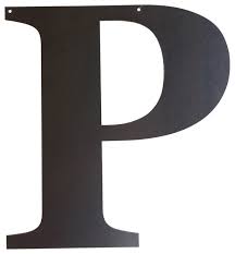 Rustic Large Letter P Contemporary