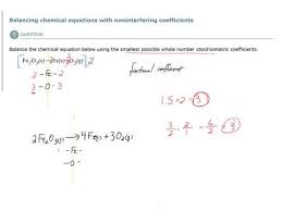 Aleks Balancing Chemical Equations