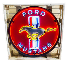Vintage Ford Mustang Neon Sign 95 Cm