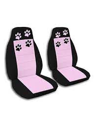 Cute Pink And Black Angel Car Seat Covers