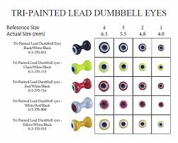 Tri Painted Lead Dumbbell Eyes Chart Wht Black