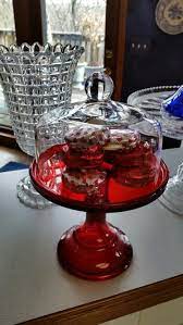 Mosser Glass Co Petite Red Glass Cake