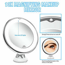 10x magnifying mirror with led lights