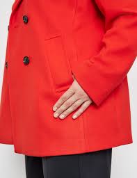 Warm Pea Coat In Red Gerry Weber