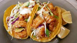 baja shrimp tacos with homemade baja