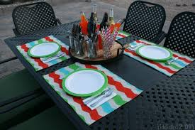 Painted Drop Cloth Placemats Polished