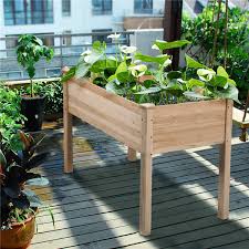 Garden Wood Elevated Garden Planter Box