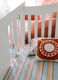 turquoise and orange crib bedding