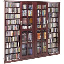 Leslie Dame 4 Glass Door Cd Dvd Wooden