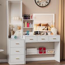 pakasept vanity desk with mirror and